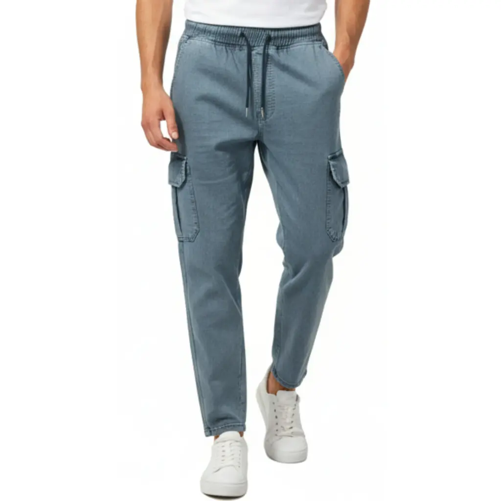 [Ag-Gry-l] Men's Solid Cargo Trackpant's (grey)